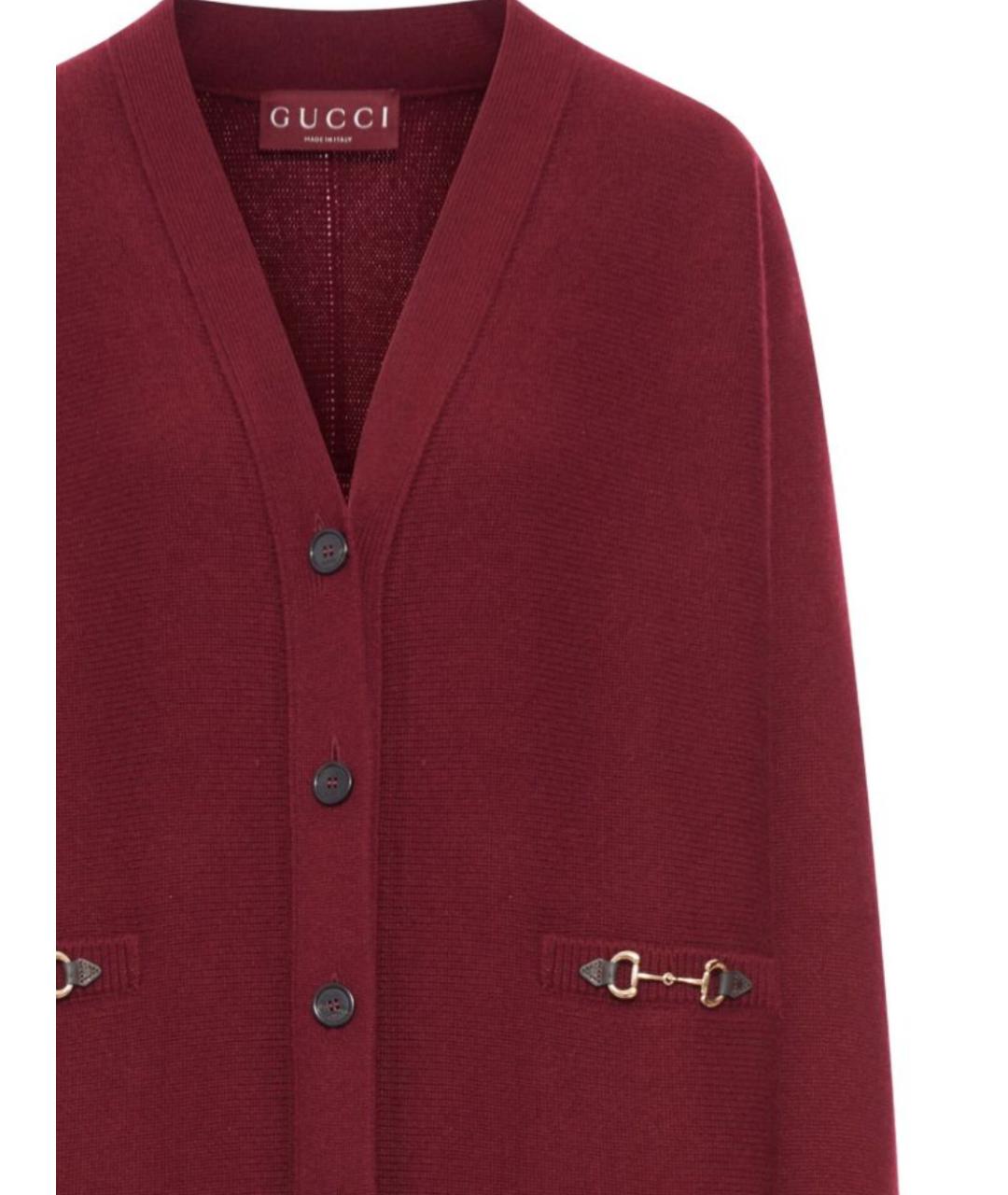 GUCCI Красный шерстяной кардиган, фото 2