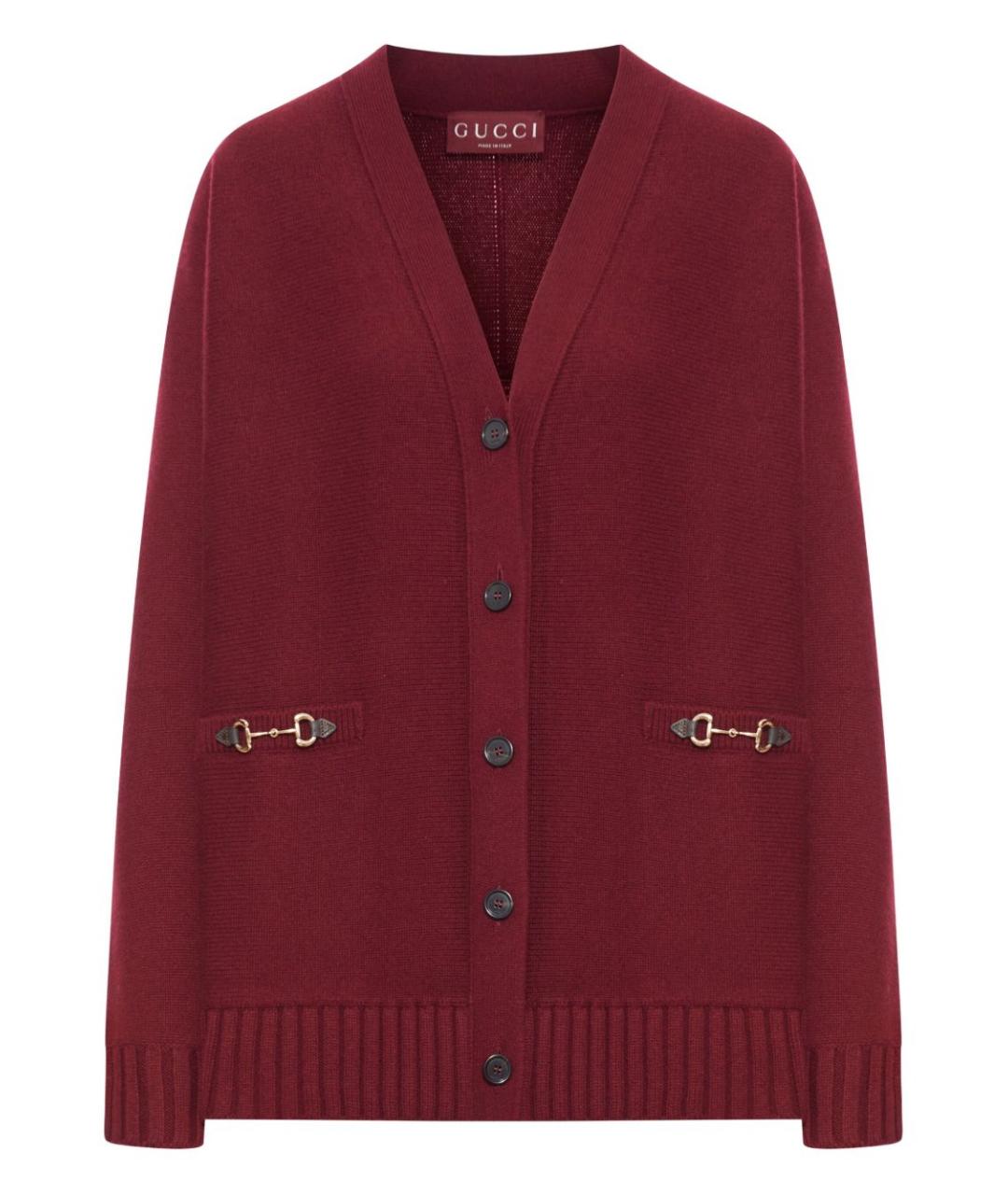 GUCCI Красный шерстяной кардиган, фото 1
