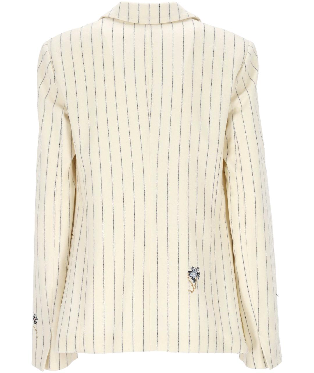 FORTE FORTE Бежевый шерстяной жакет/пиджак, фото 3