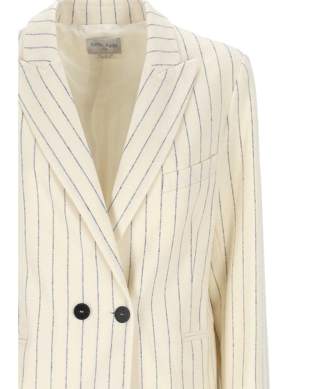 FORTE FORTE Бежевый шерстяной жакет/пиджак, фото 2