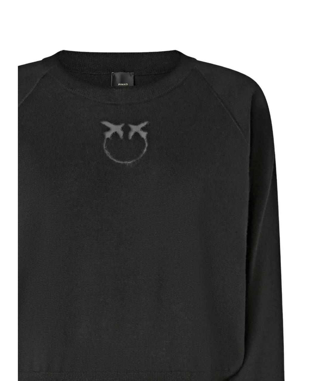 PINKO Черный шерстяной джемпер / свитер, фото 2