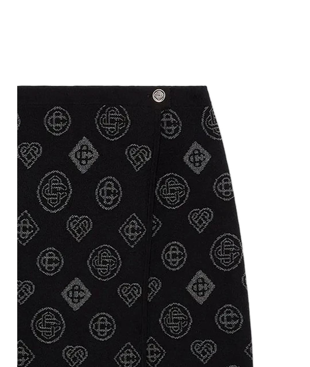 CASABLANCA Черная шелковая юбка мини, фото 2