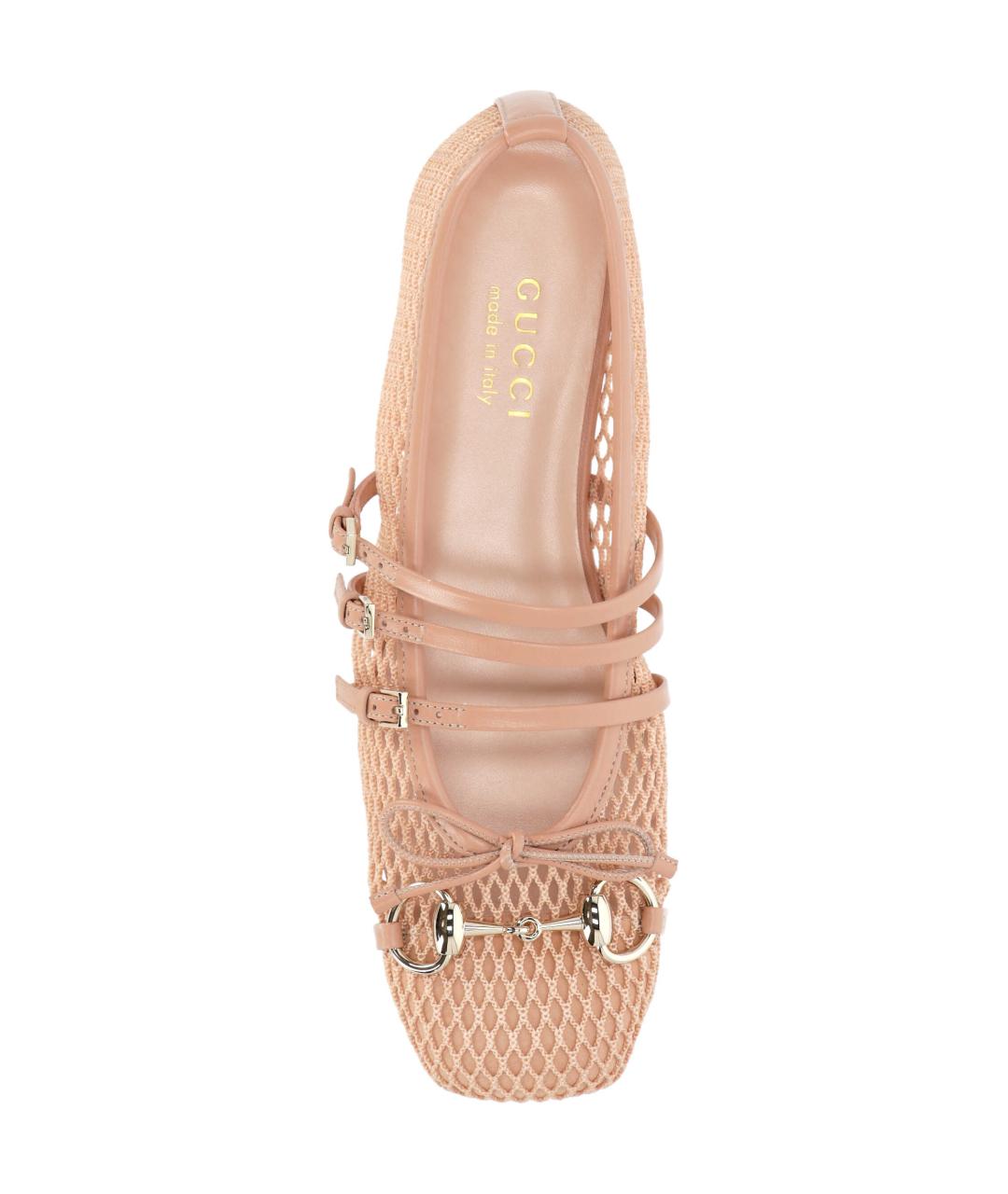 GUCCI Розовые текстильные балетки, фото 4