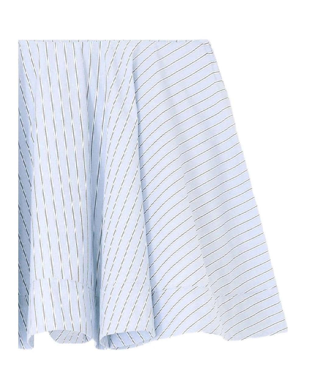 GANNI Голубая хлопковая юбка мини, фото 2