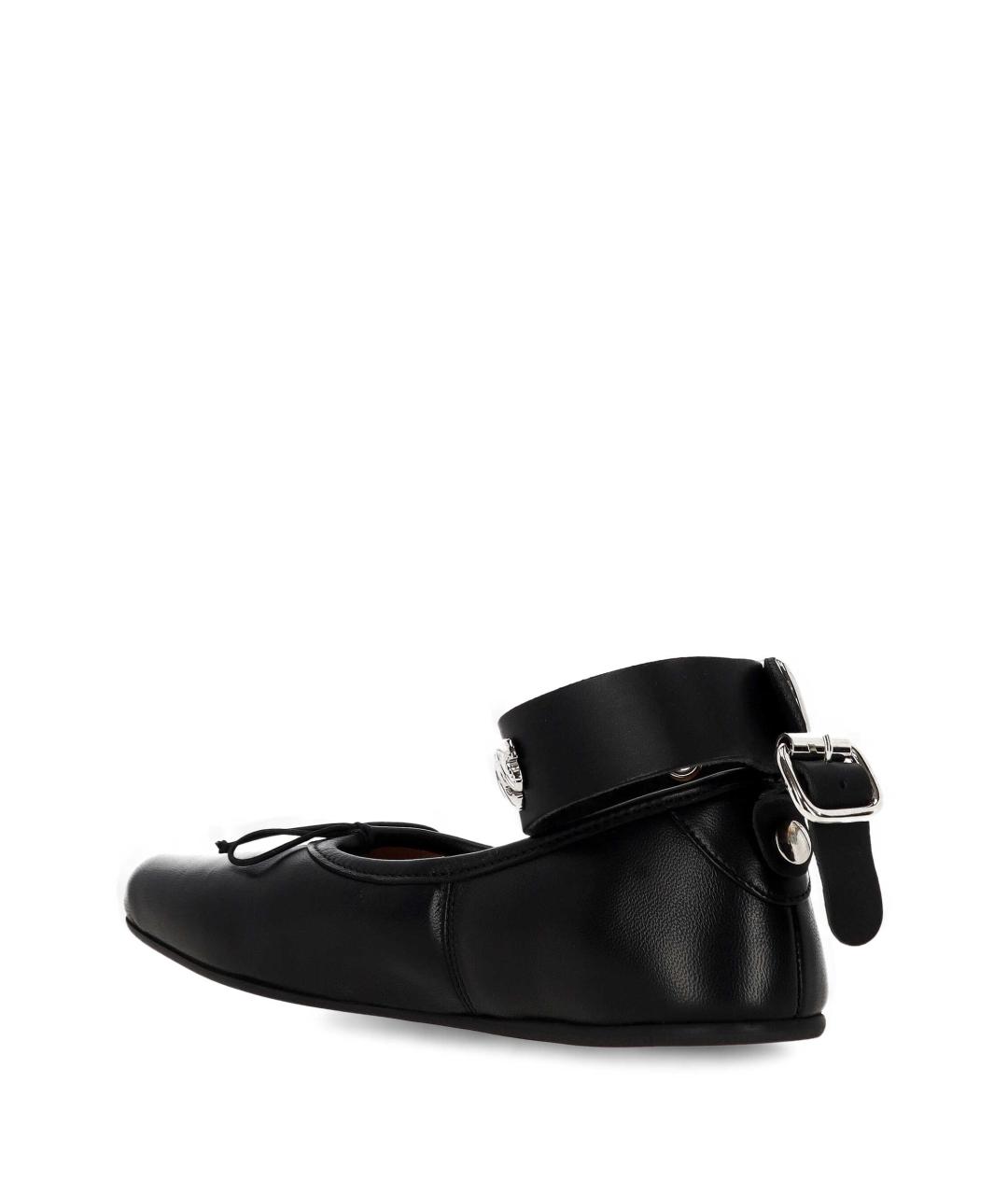 VIVIENNE WESTWOOD Черные кожаные балетки, фото 3
