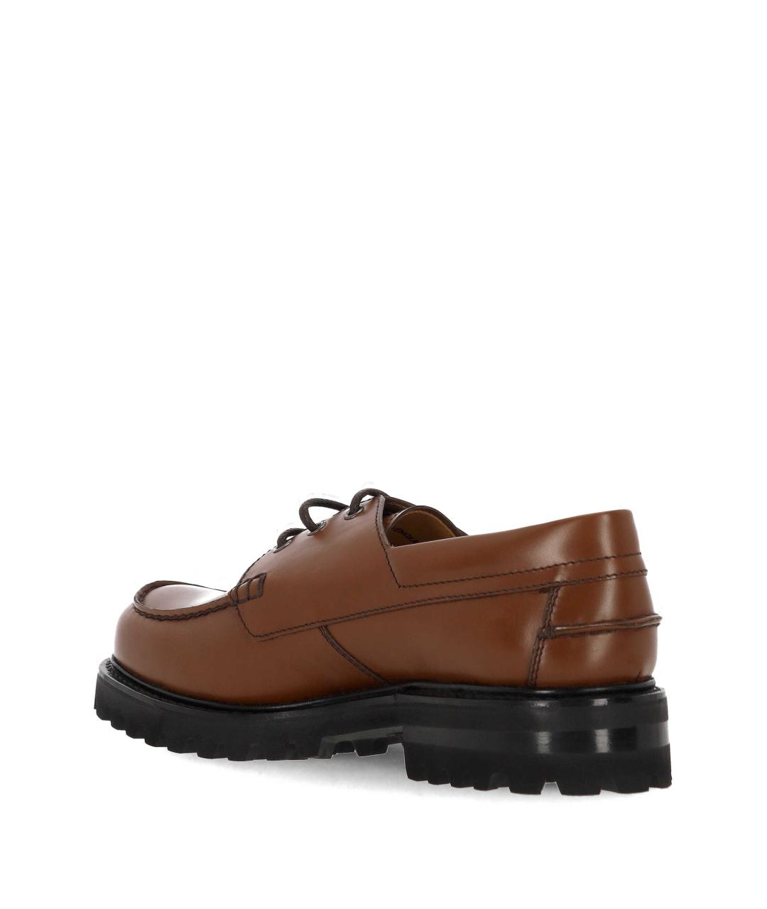 CHURCH'S Коричневые кожаные низкие ботинки, фото 3