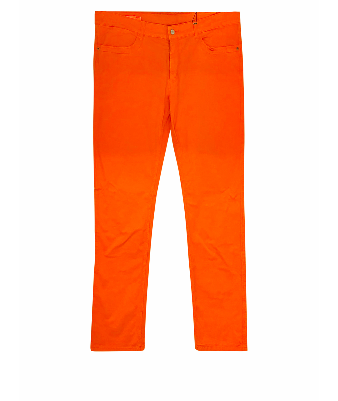 BIKKEMBERGS Оранжевое хлопковые прямые джинсы, фото 1