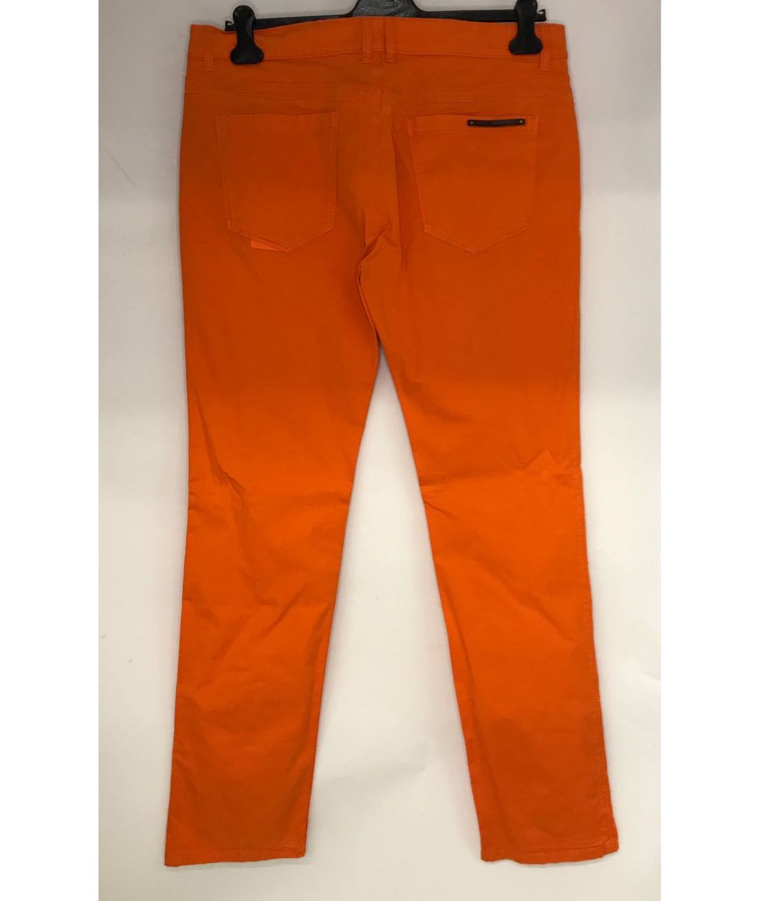 BIKKEMBERGS Оранжевое хлопковые прямые джинсы, фото 2