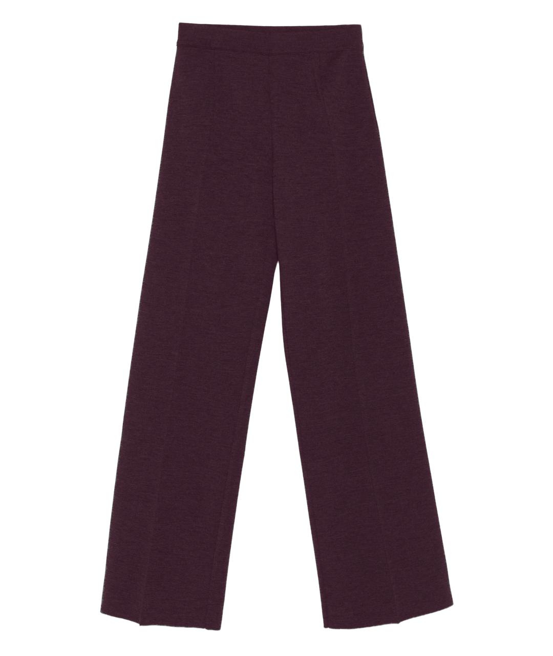MRZ Бордовые шерстяные прямые брюки, фото 1