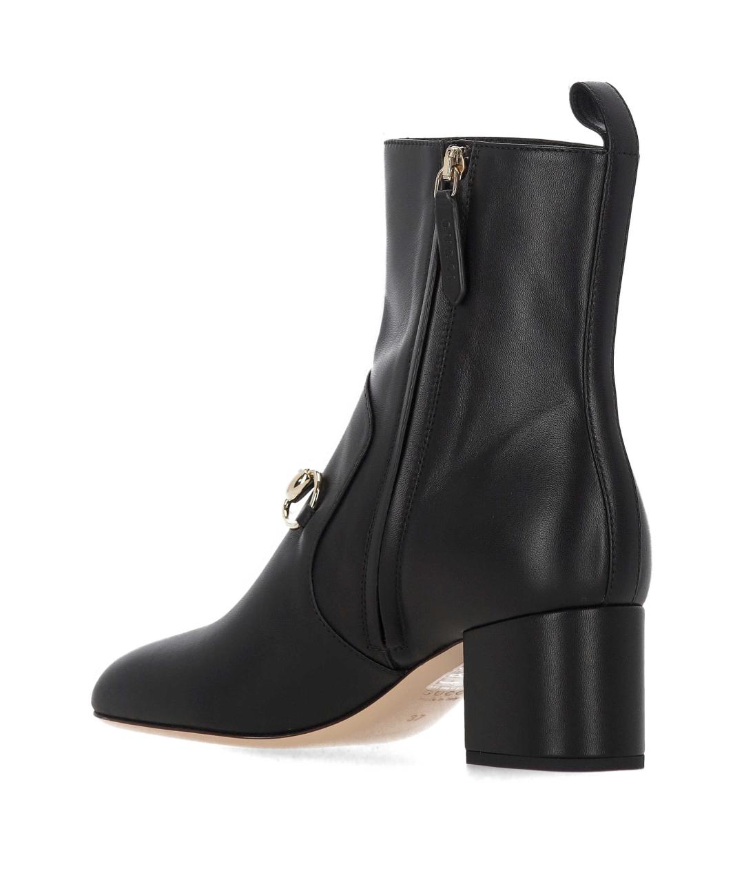 GUCCI Черные кожаные ботильоны, фото 3