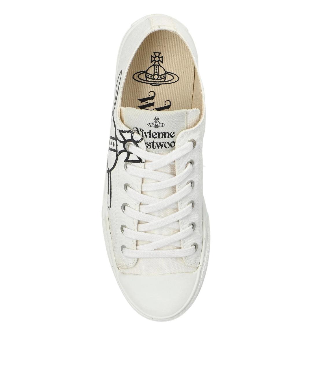 VIVIENNE WESTWOOD Белые текстильные кеды, фото 4