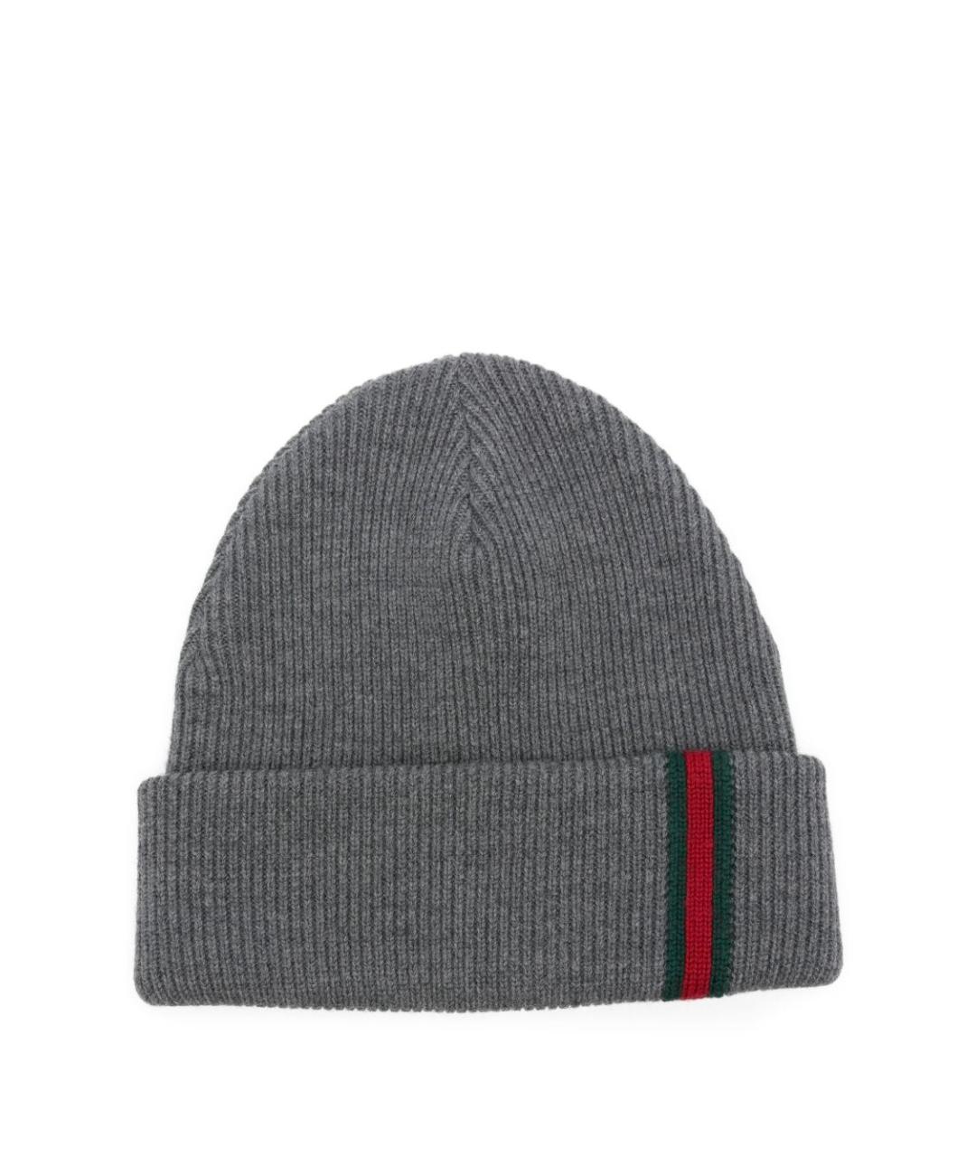 GUCCI Серая шерстяная шапка, фото 1