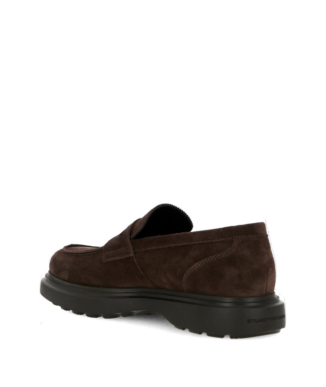 STUART WEITZMAN Коричневые замшевые лоферы, фото 3