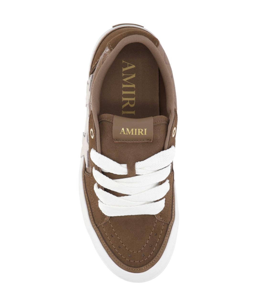 AMIRI Бежевые текстильные низкие кроссовки / кеды, фото 4