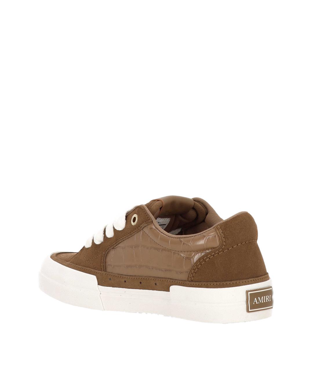 AMIRI Бежевые текстильные низкие кроссовки / кеды, фото 3