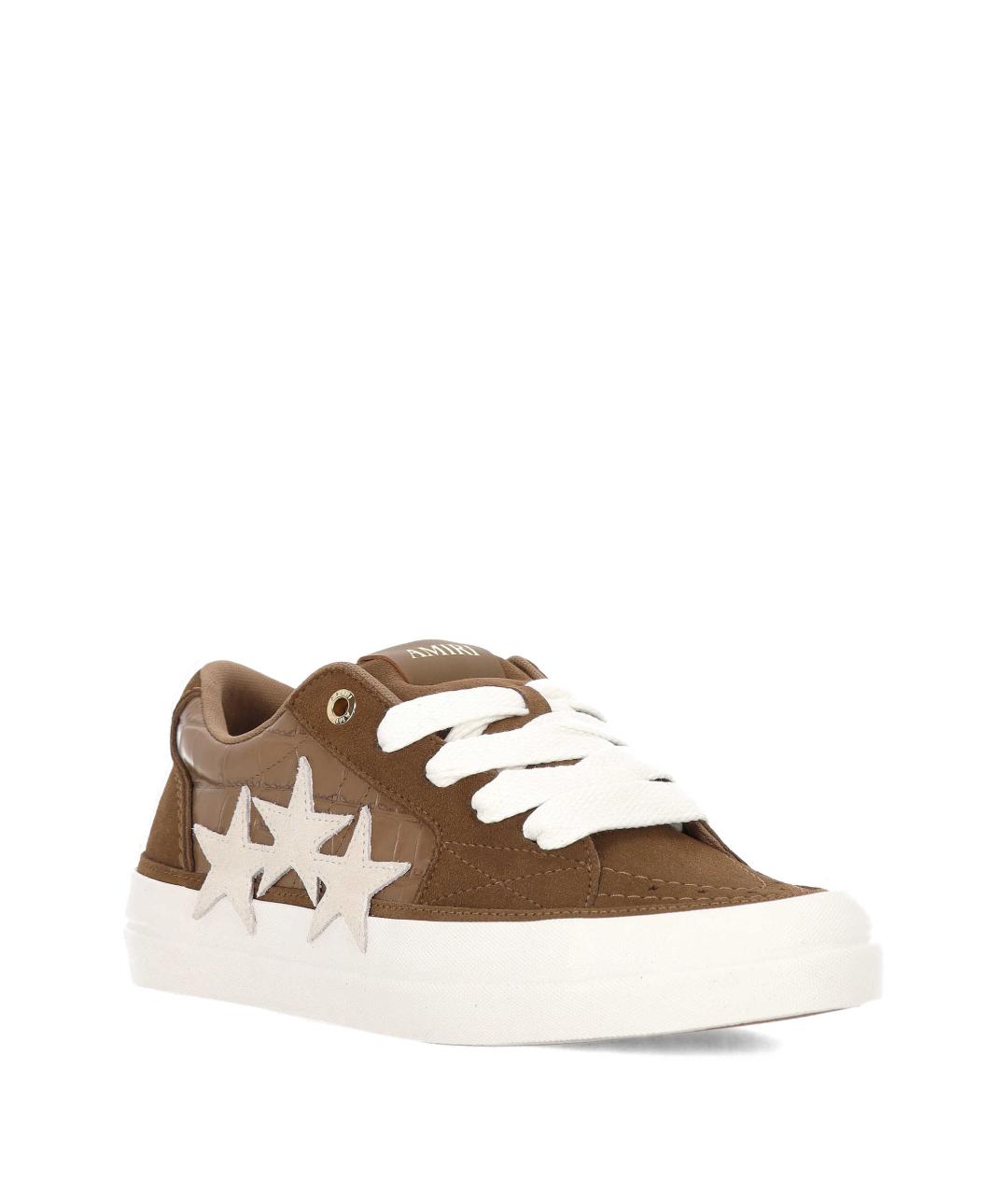 AMIRI Бежевые текстильные низкие кроссовки / кеды, фото 2