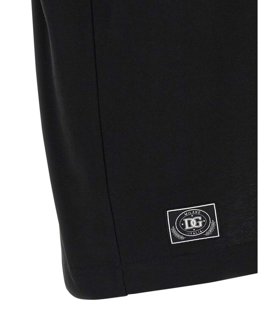 DOLCE&GABBANA Черная хлопковая футболка, фото 4