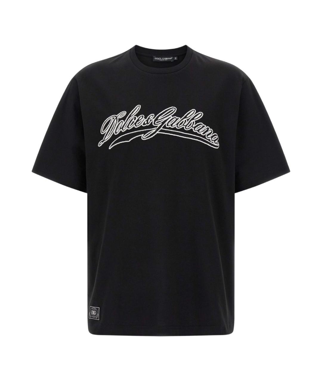 DOLCE&GABBANA Черная хлопковая футболка, фото 1