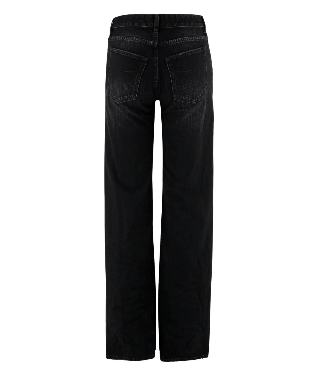 BALENCIAGA Черные хлопко-полиэстеровые прямые джинсы, фото 3