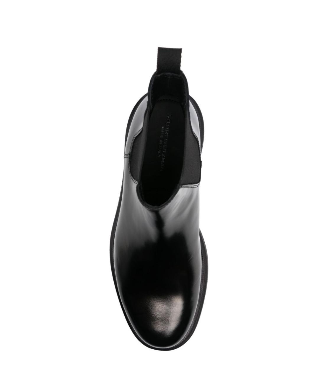 STUART WEITZMAN Черные кожаные высокие ботинки, фото 4