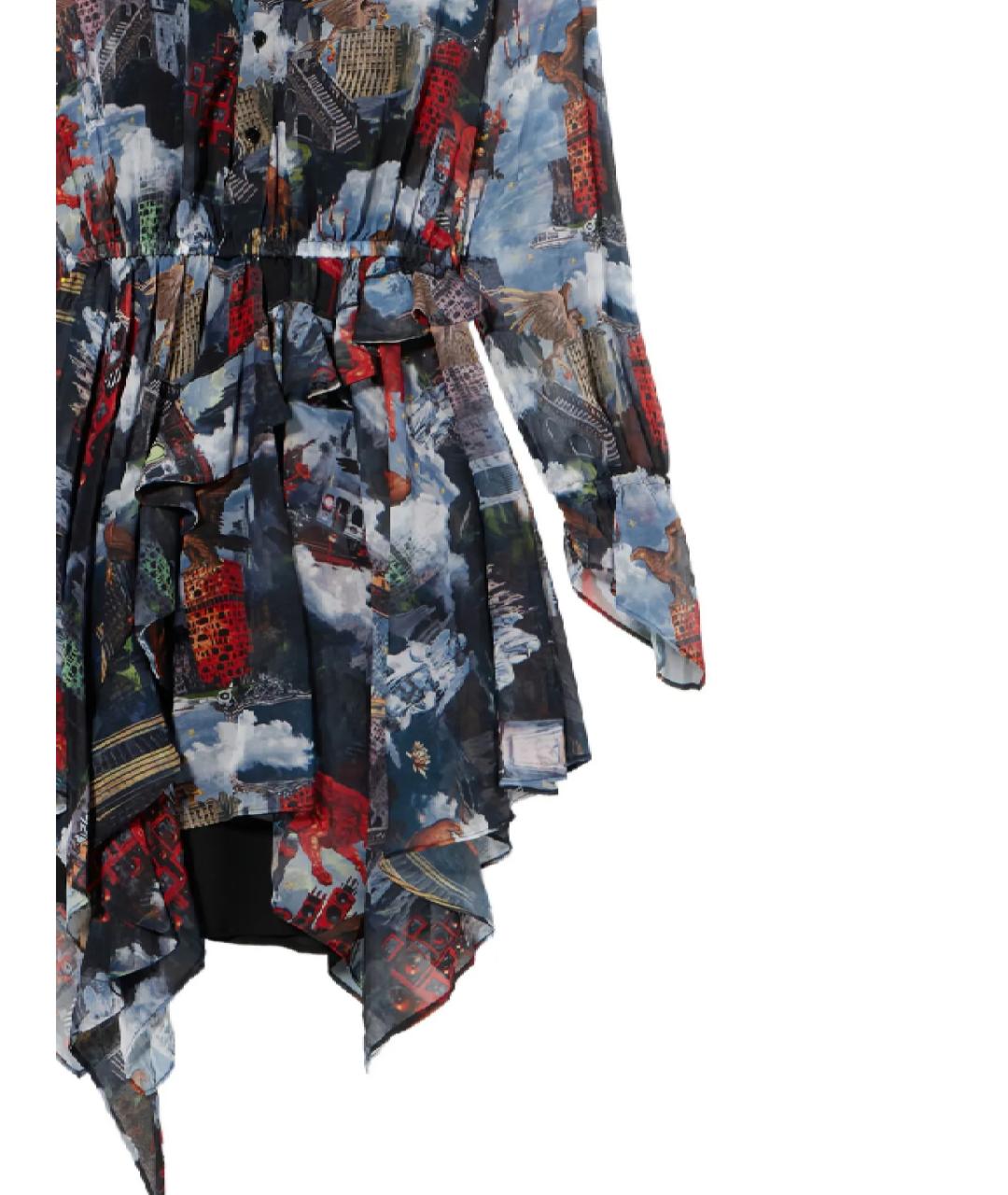 OFF-WHITE Мульти полиэстеровое повседневное платье, фото 2