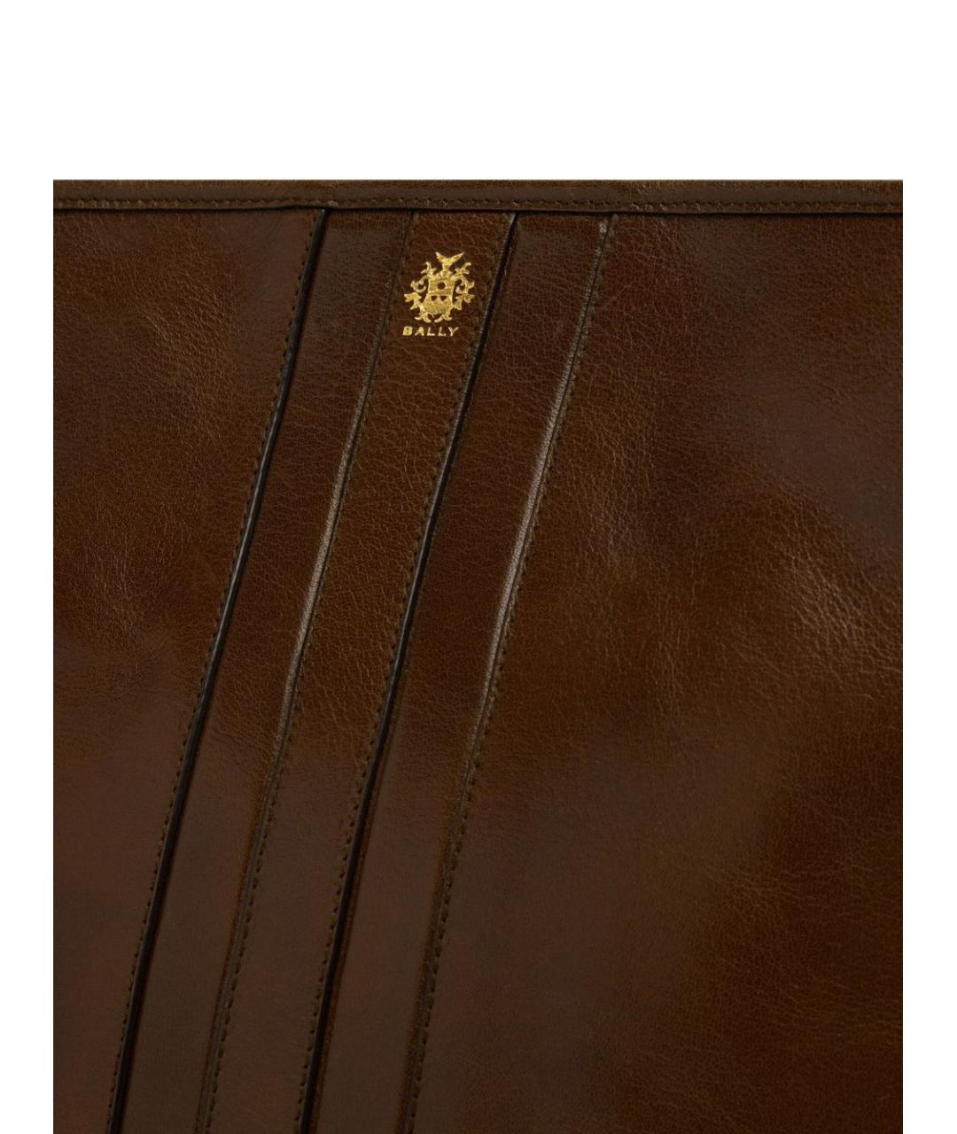 BALLY Коричневая кожаная сумка тоут, фото 4