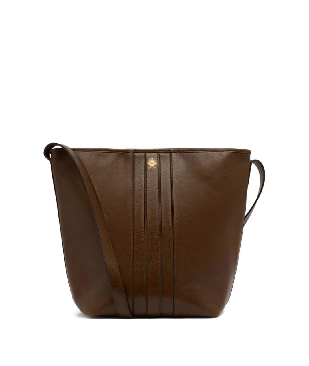 BALLY Коричневая кожаная сумка тоут, фото 1