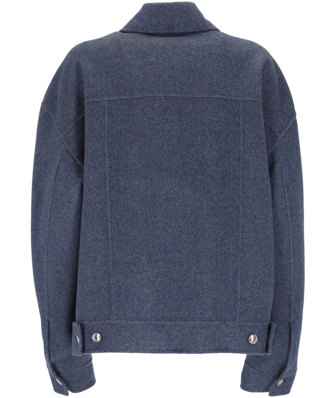 SPORTMAX Синяя шерстяная куртка, фото 3