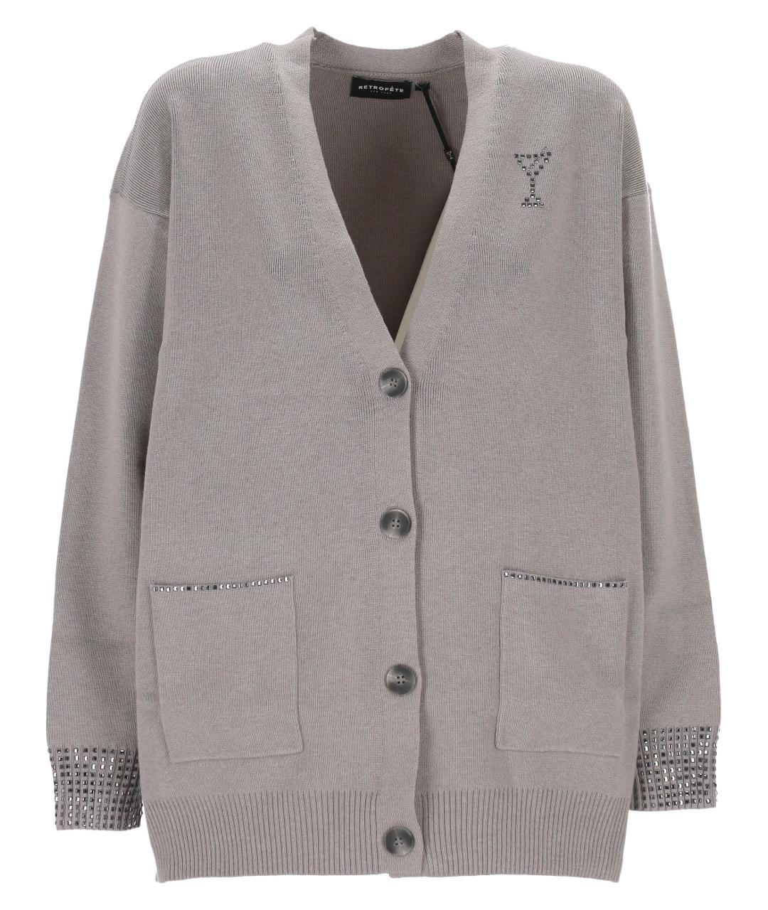 Retrofete Серый полиамидовый кардиган, фото 1