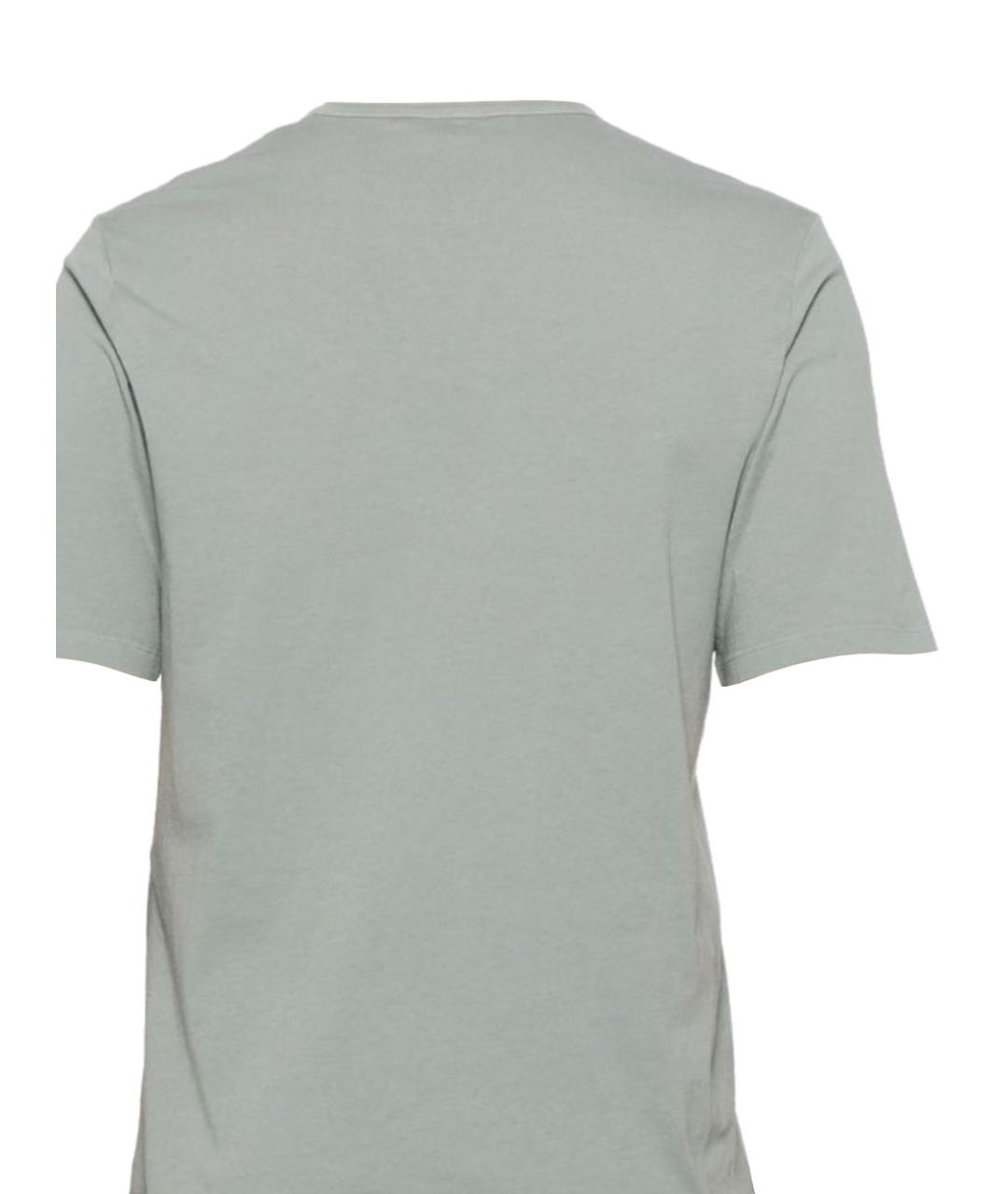 SAINT LAURENT Серая хлопковая футболка, фото 3