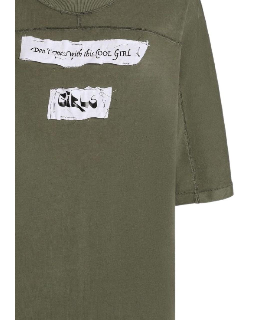 DOLCE&GABBANA Зеленая хлопковая футболка, фото 2