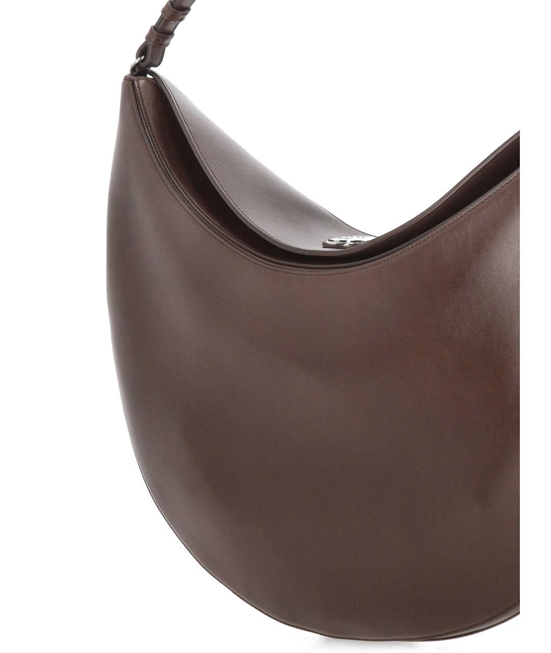 JACQUEMUS Коричневая кожаная сумка через плечо, фото 4