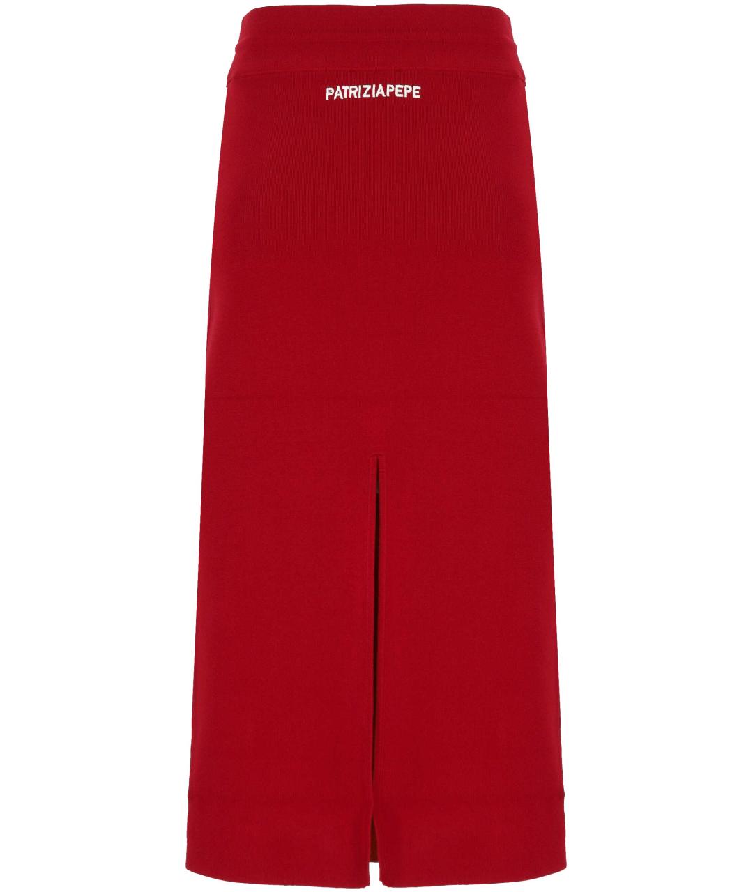 PATRIZIA PEPE Красная юбка миди, фото 3