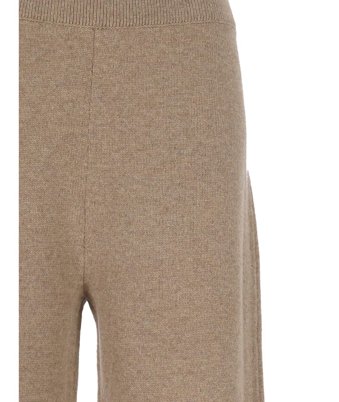 TORY BURCH Бежевые шерстяные прямые брюки, фото 2