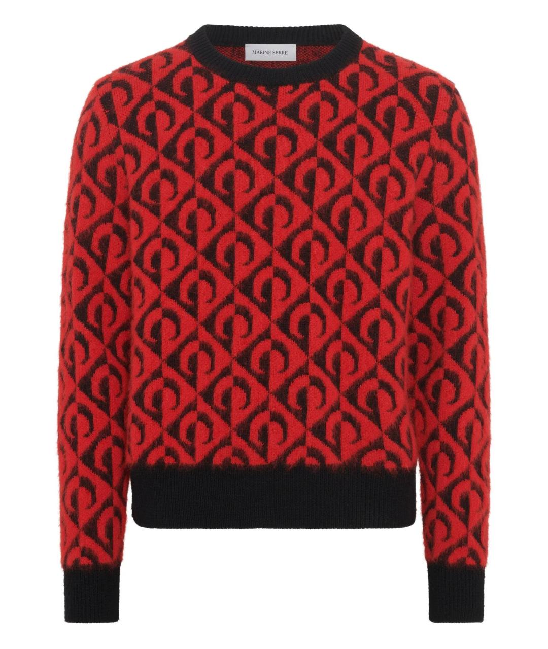 MARINE SERRE Черный шерстяной джемпер / свитер, фото 1