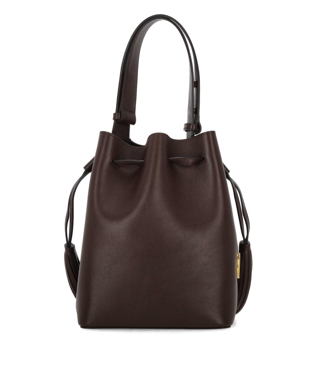 VALENTINO Коричневая кожаная сумка через плечо, фото 3