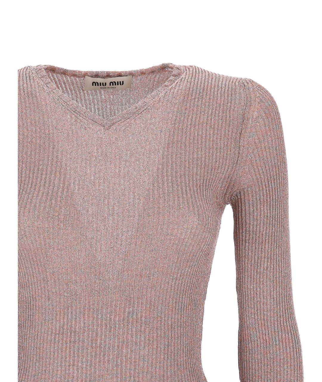 MIU MIU Розовый джемпер / свитер, фото 2