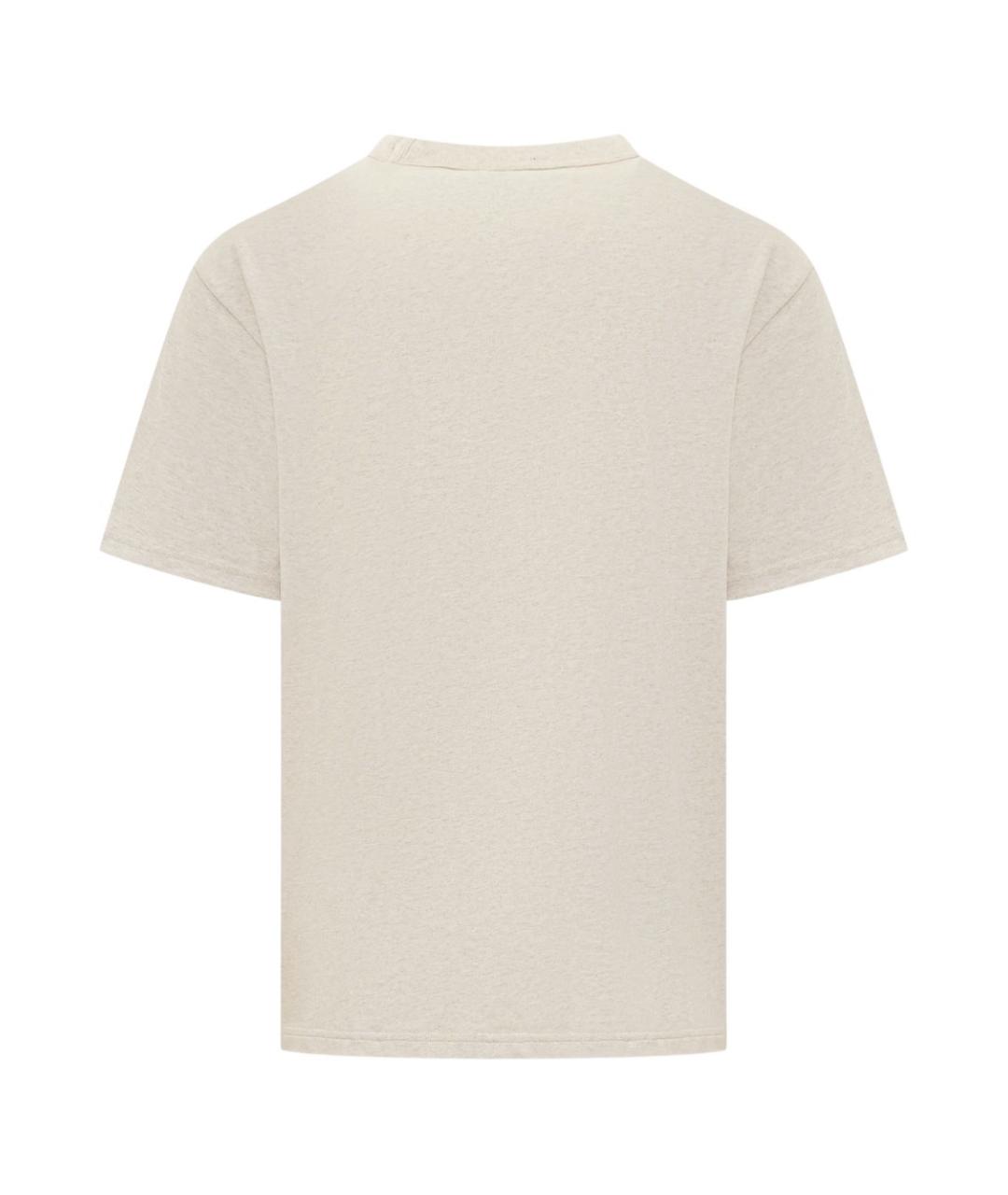 A.P.C. Бежевая хлопковая футболка, фото 3