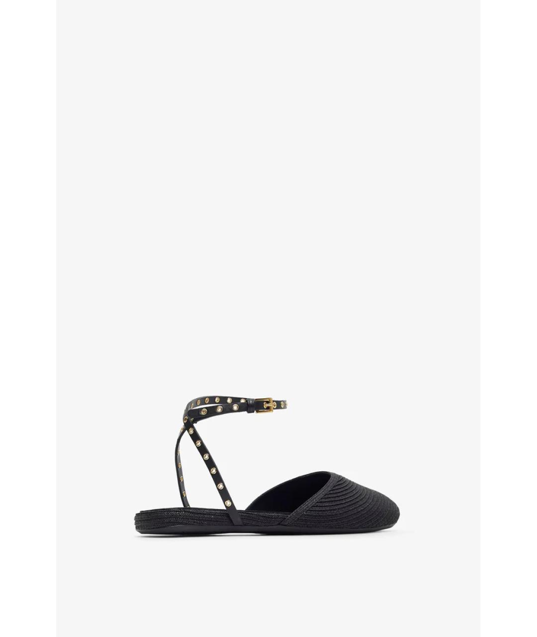 ALAIA Черные текстильные босоножки, фото 2