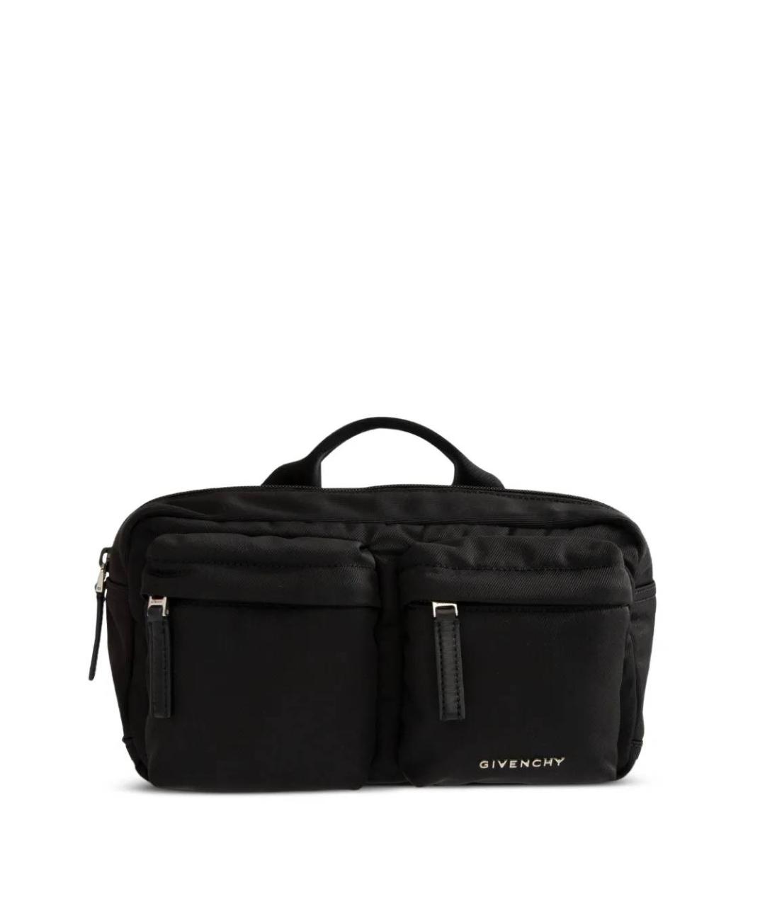 GIVENCHY Черная тканевая поясная сумка, фото 1