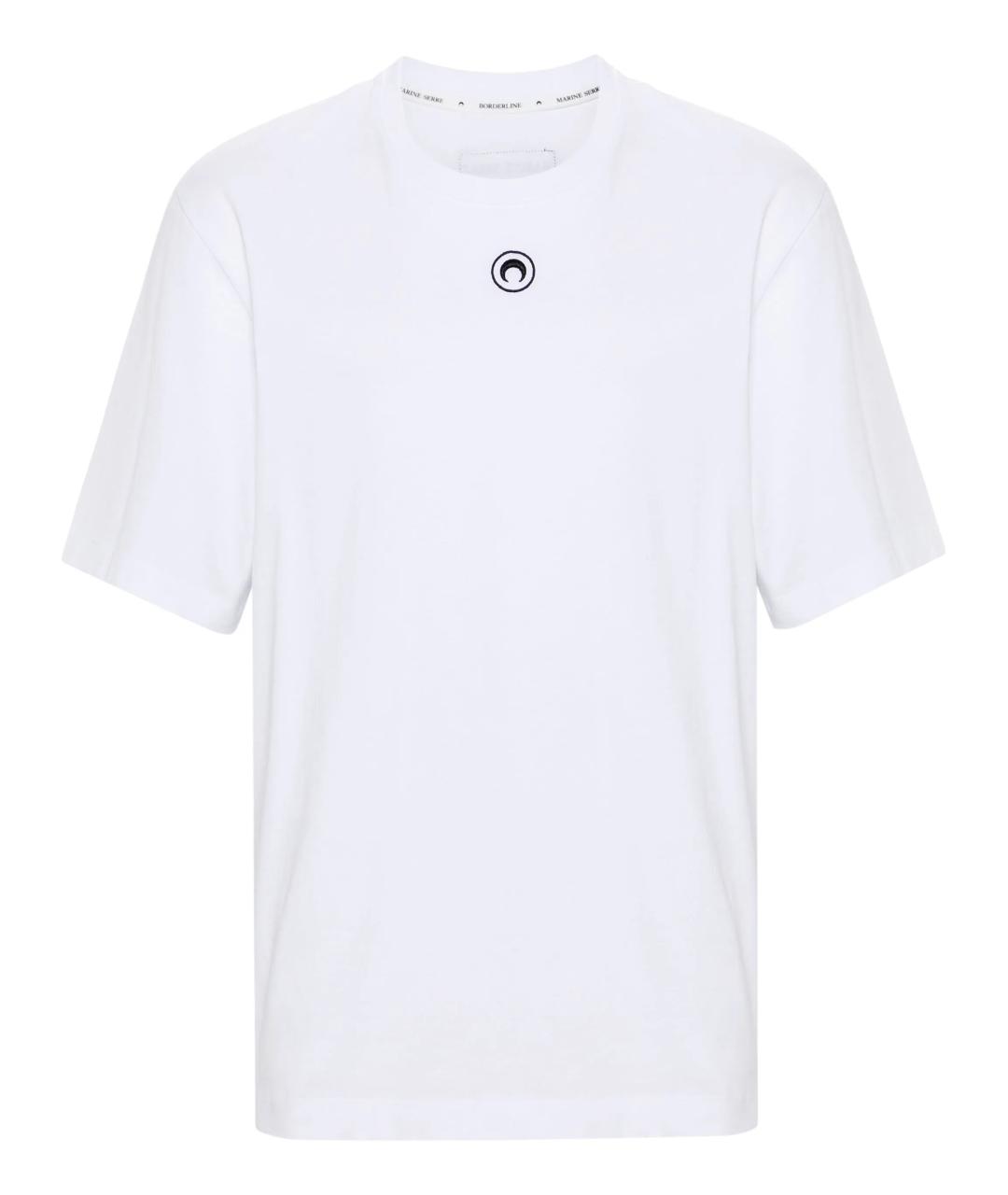 MARINE SERRE Белая хлопковая футболка, фото 1
