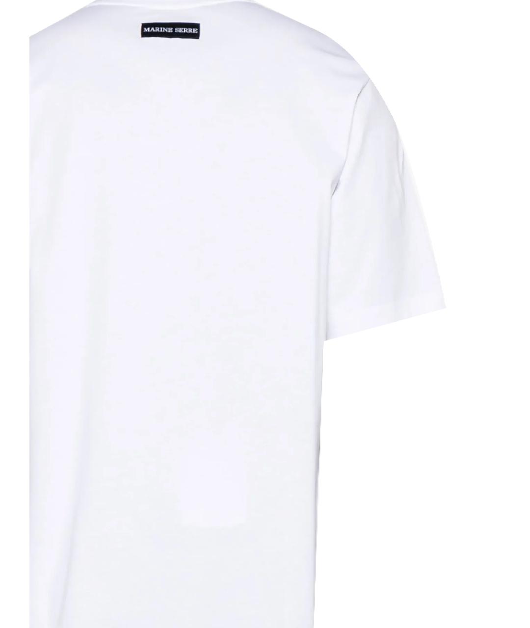 MARINE SERRE Белая хлопковая футболка, фото 2