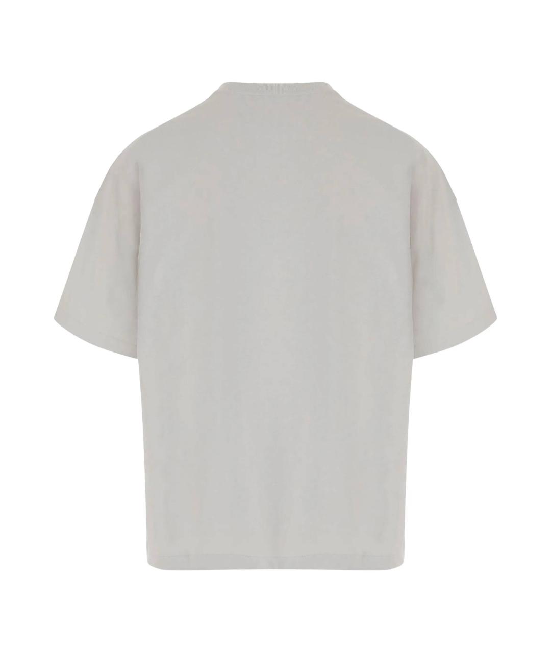 JIL SANDER Белая хлопковая футболка, фото 3