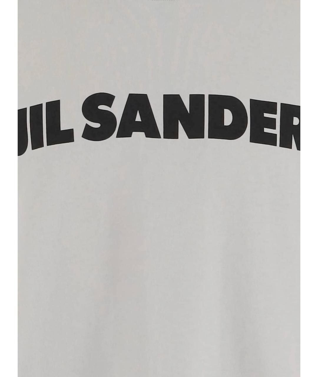 JIL SANDER Белая хлопковая футболка, фото 2