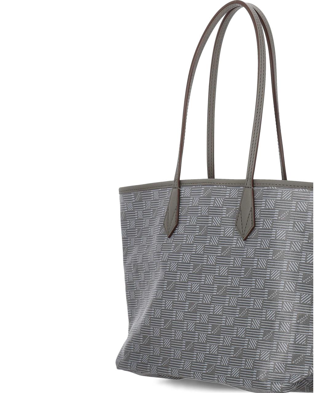 MOREAU Серая сумка тоут из искусственной кожи, фото 4