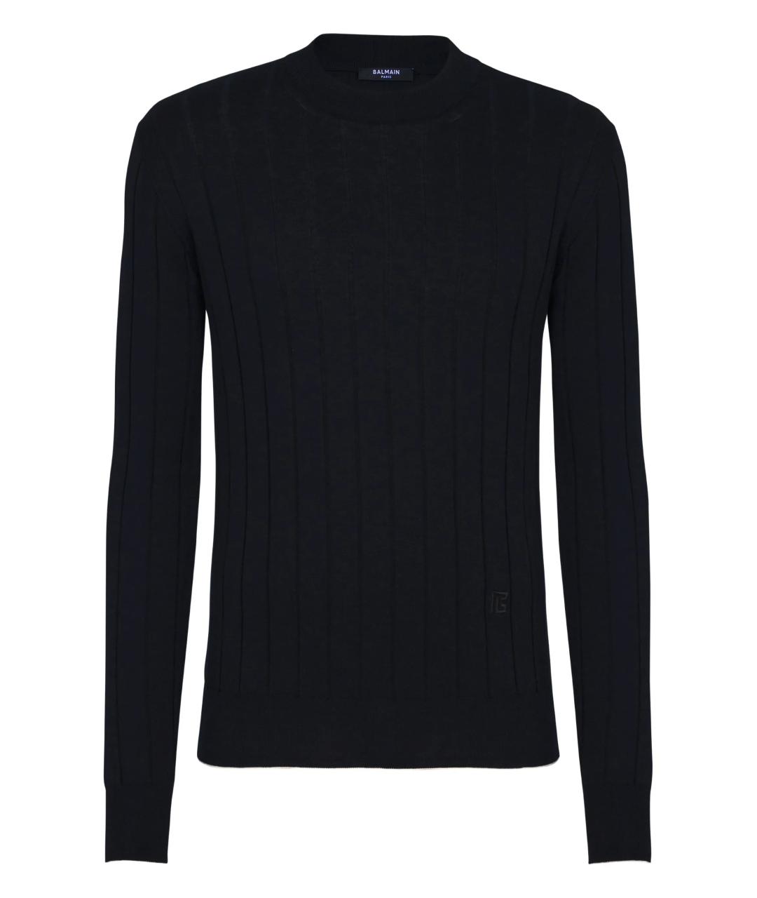BALMAIN Черный шелковый джемпер / свитер, фото 1
