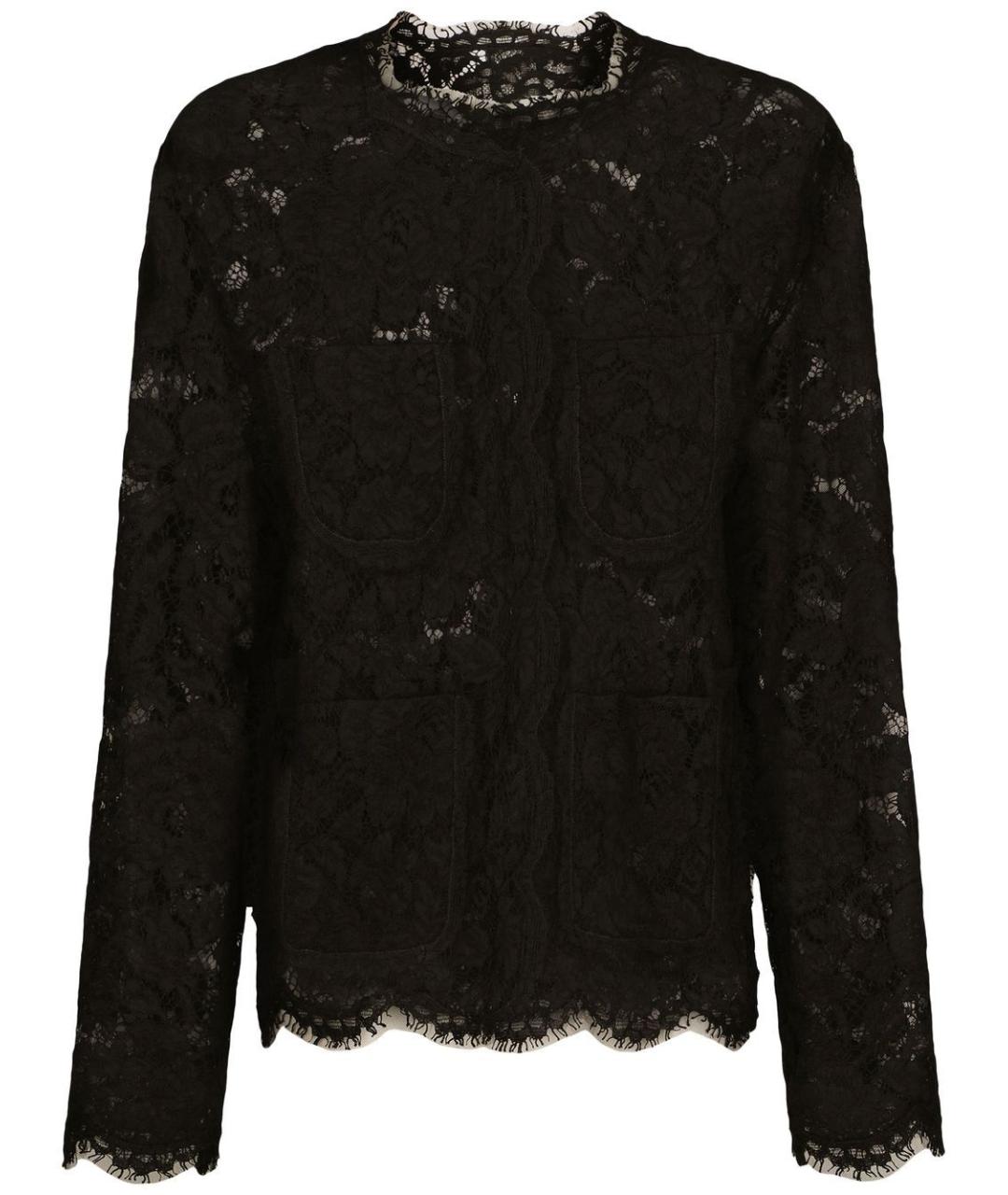 DOLCE&GABBANA Черный вискозный жакет/пиджак, фото 1