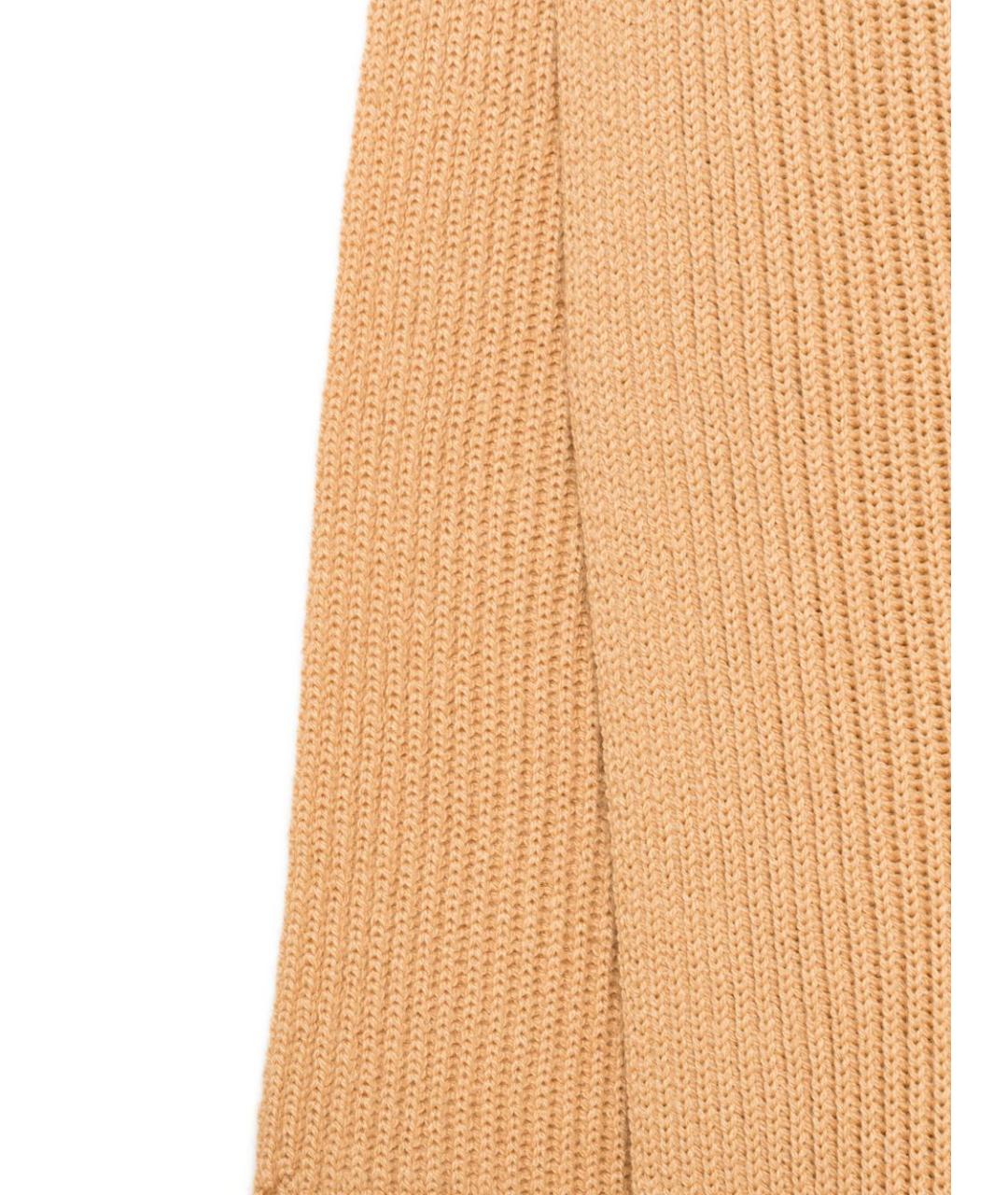 PATRIZIA PEPE Бежевый шерстяной шарф, фото 3