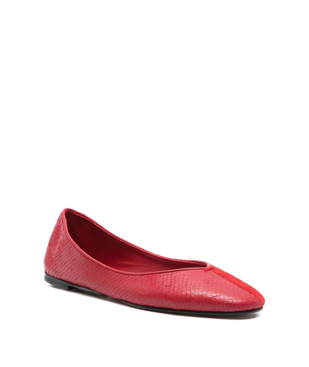 JACQUEMUS Красные кожаные балетки, фото 2