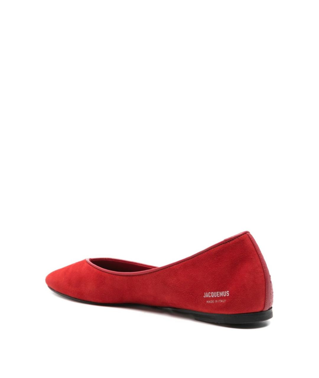 JACQUEMUS Красные кожаные балетки, фото 3